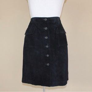 Mossimo Giannulli Button-up Leather Skirt CA